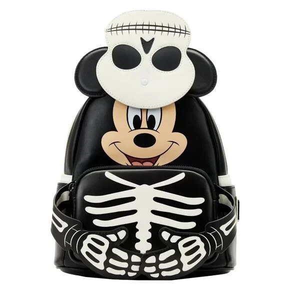Loungefly Handbags - Loungefly Disney Mickey Mouse Glow Skeleton Mini Backpack Limited Exclusive